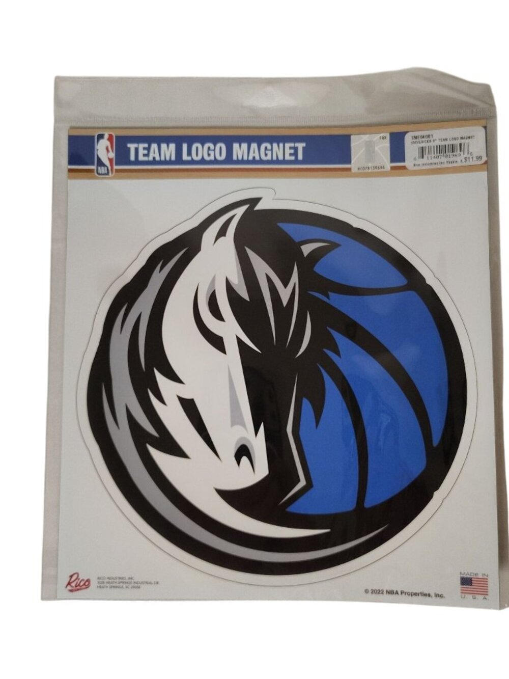 Dallas Mavericks Licensed 8 inch NBA Team Logo Magnet